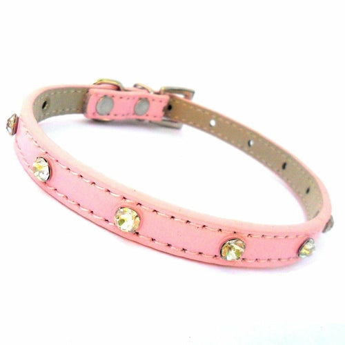 Baby Diamante Collar - Pink