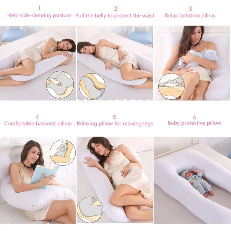 PANGDUBE Pregnancy Pillow 130*70cm Sleeping Waist Pillow for Pregnant