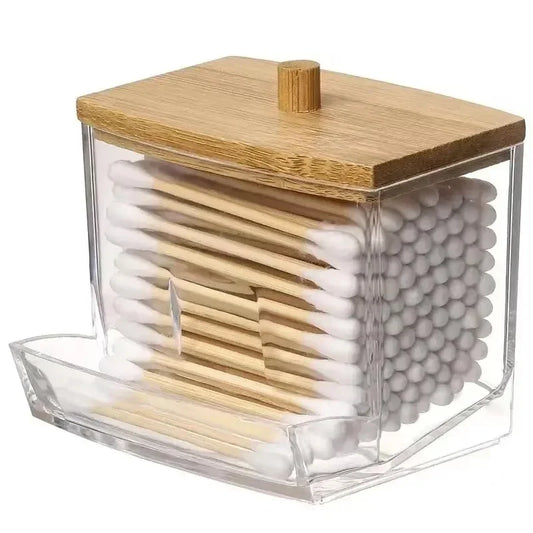 Cotton Swab Storage Box Double Head Cotton Buds Container Transparent