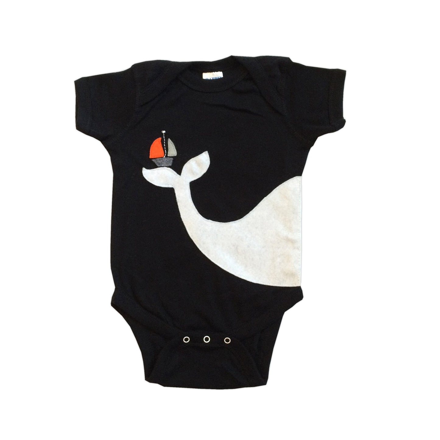 Baby Onesie - Big Whale and Little Sailboat